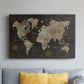 Safari World Map - Canvas Art Print