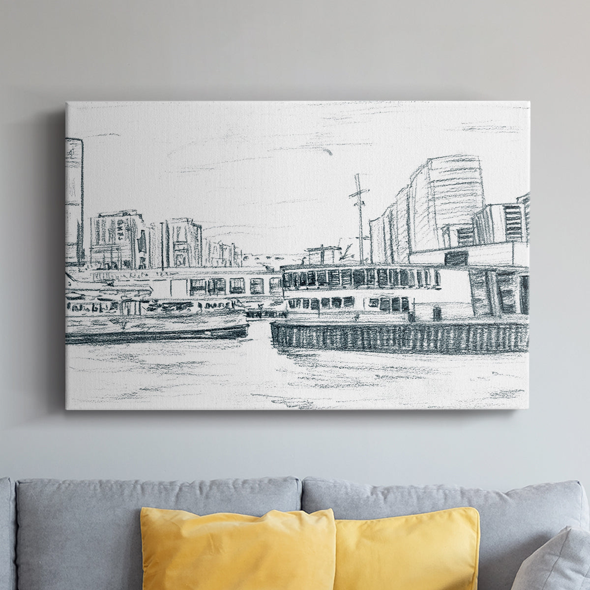 Ferryboats III - Canvas Art Print
