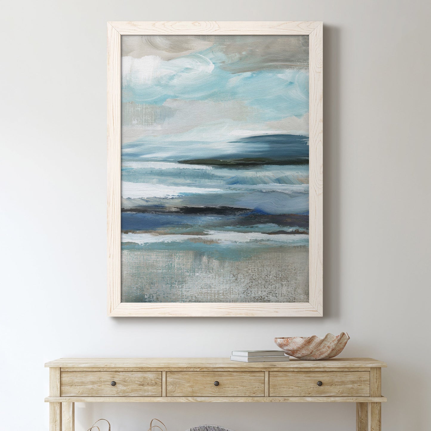 Distant Drama II - Barnwood Framed Canvas Print