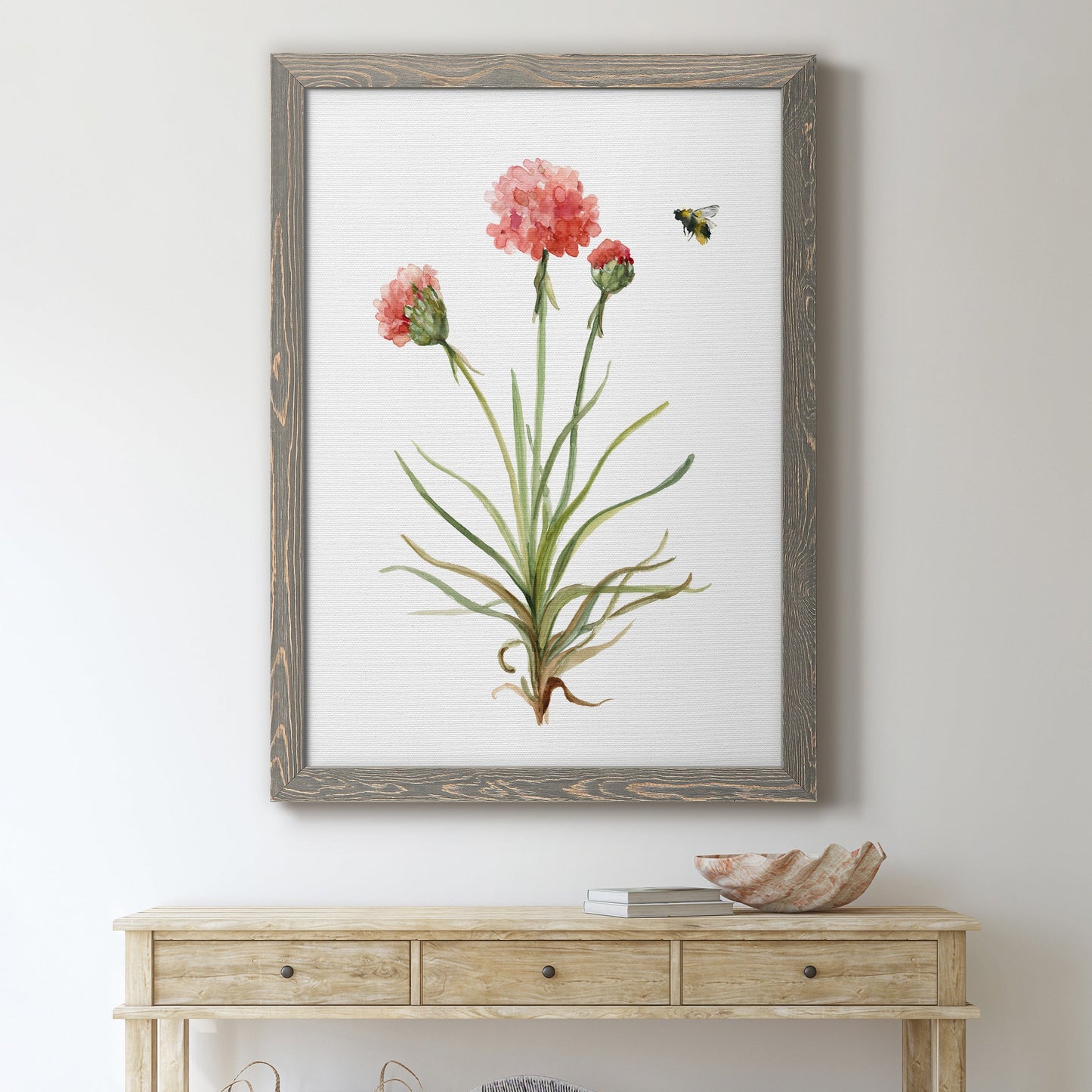 Wildflower Botanical III - Barnwood Framed Canvas Print