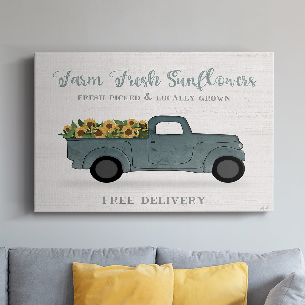 Farmers Market Truck - Canvas Art Print