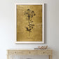 Gold Sketch Botanical II - Premium Canvas Framed in Barnwood - Ready to Hang