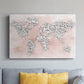 Pink Cheetah Map - Canvas Art Print