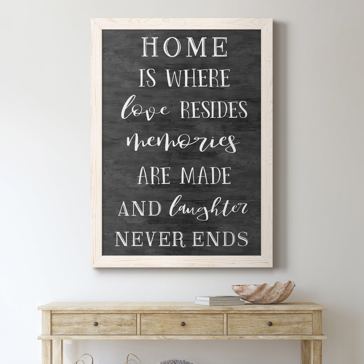 Love Resides - Premium Canvas Framed in Barnwood - Ready to Hang