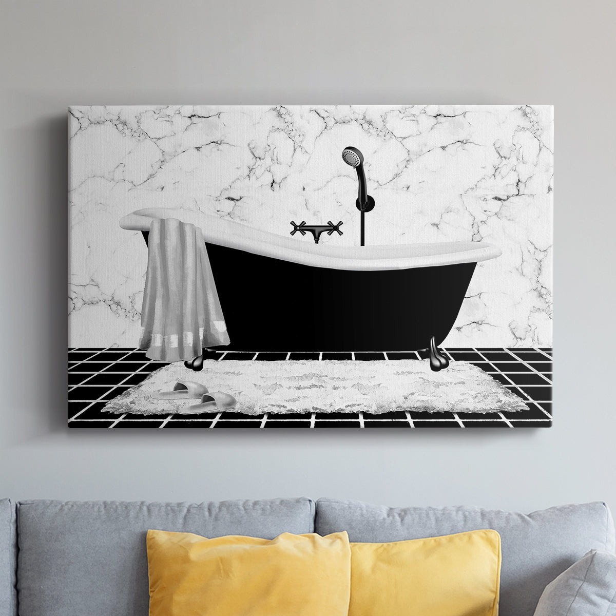 Modern Bath I - Canvas Art Print
