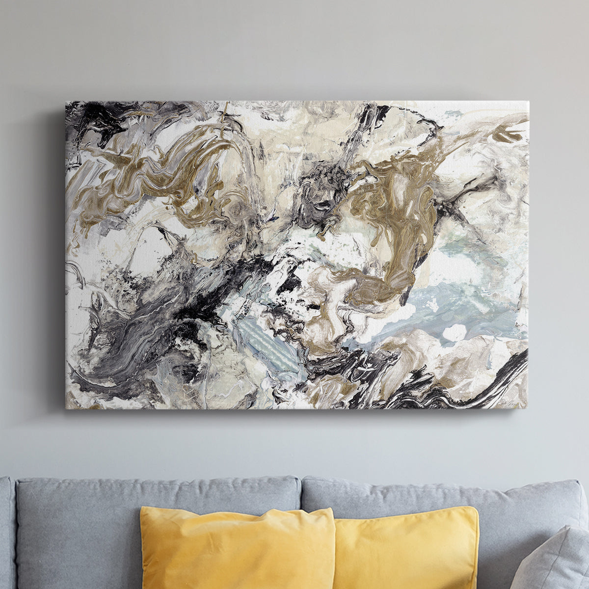 Marbelized Abstract - Canvas Art Print