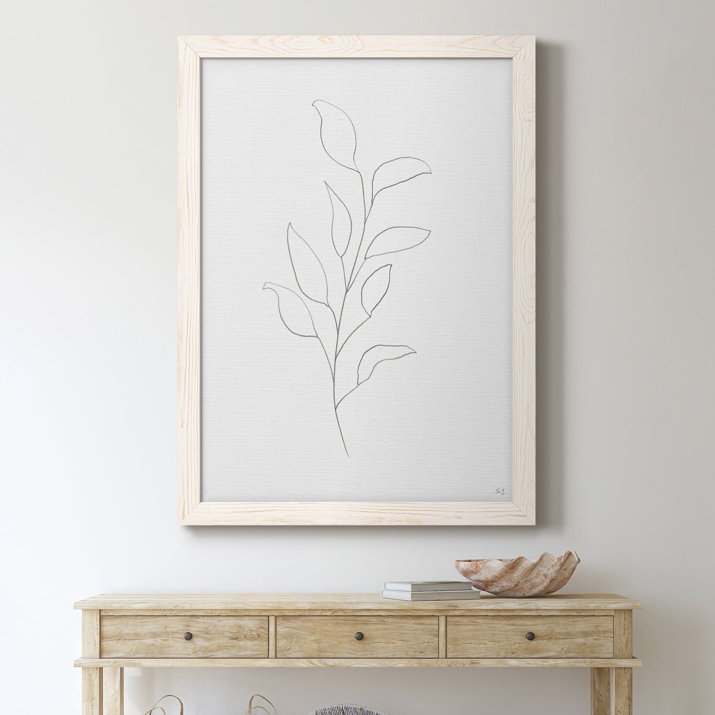 Botanical Gesture VI - Premium Canvas Framed in Barnwood - Ready to Hang