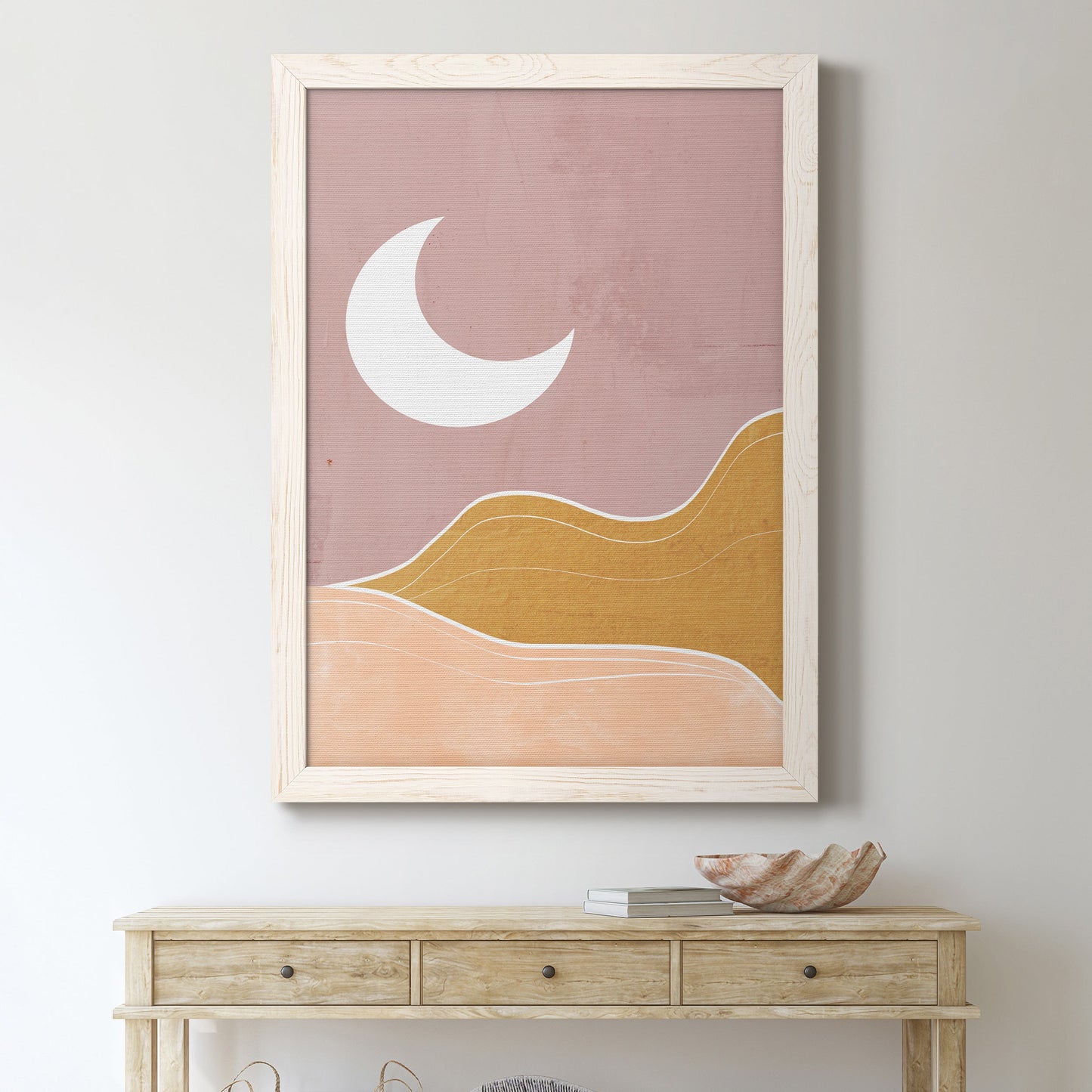 Sedona Moon - Barnwood Framed Canvas Print