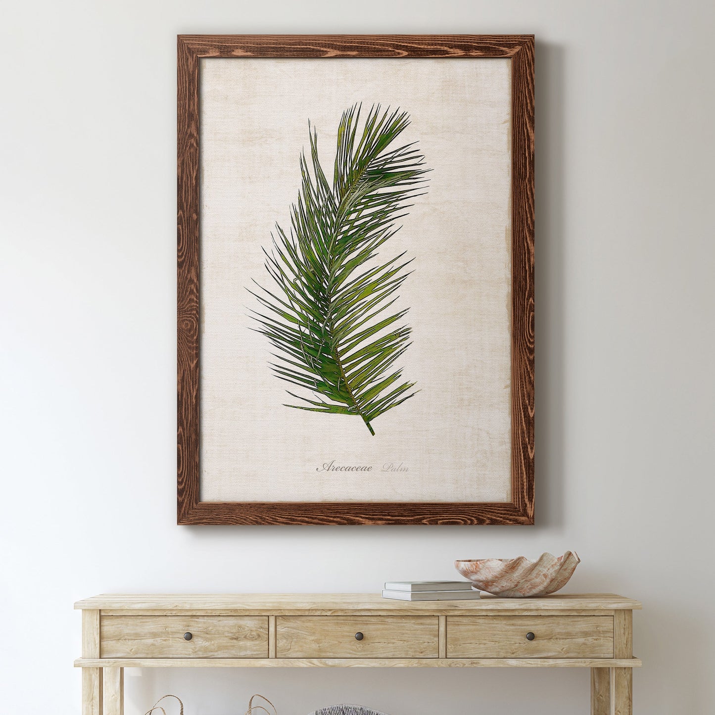 Palm Botanical II - Premium Canvas Framed in Barnwood - Ready to Hang