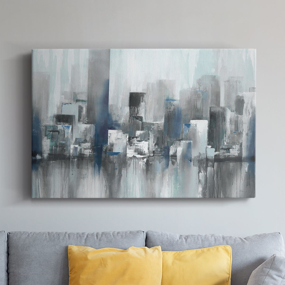 Cityscape in Blues - Canvas Art Print