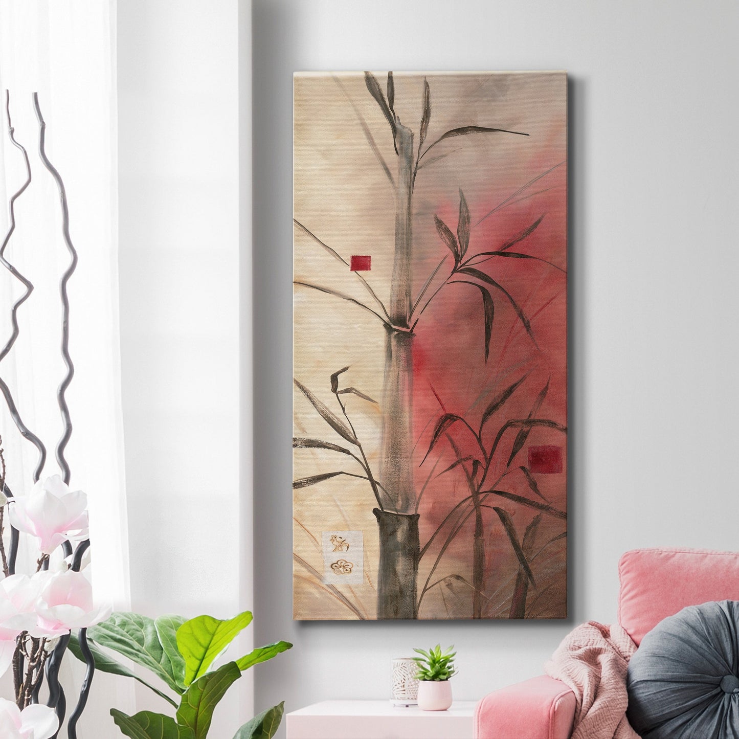 Bamboo Design I - Premium Gallery Wrapped Canvas - Ready to Hang