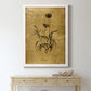 Gold Sketch Botanical I - Premium Canvas Framed in Barnwood - Ready to Hang