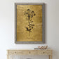 Gold Sketch Botanical II - Premium Canvas Framed in Barnwood - Ready to Hang