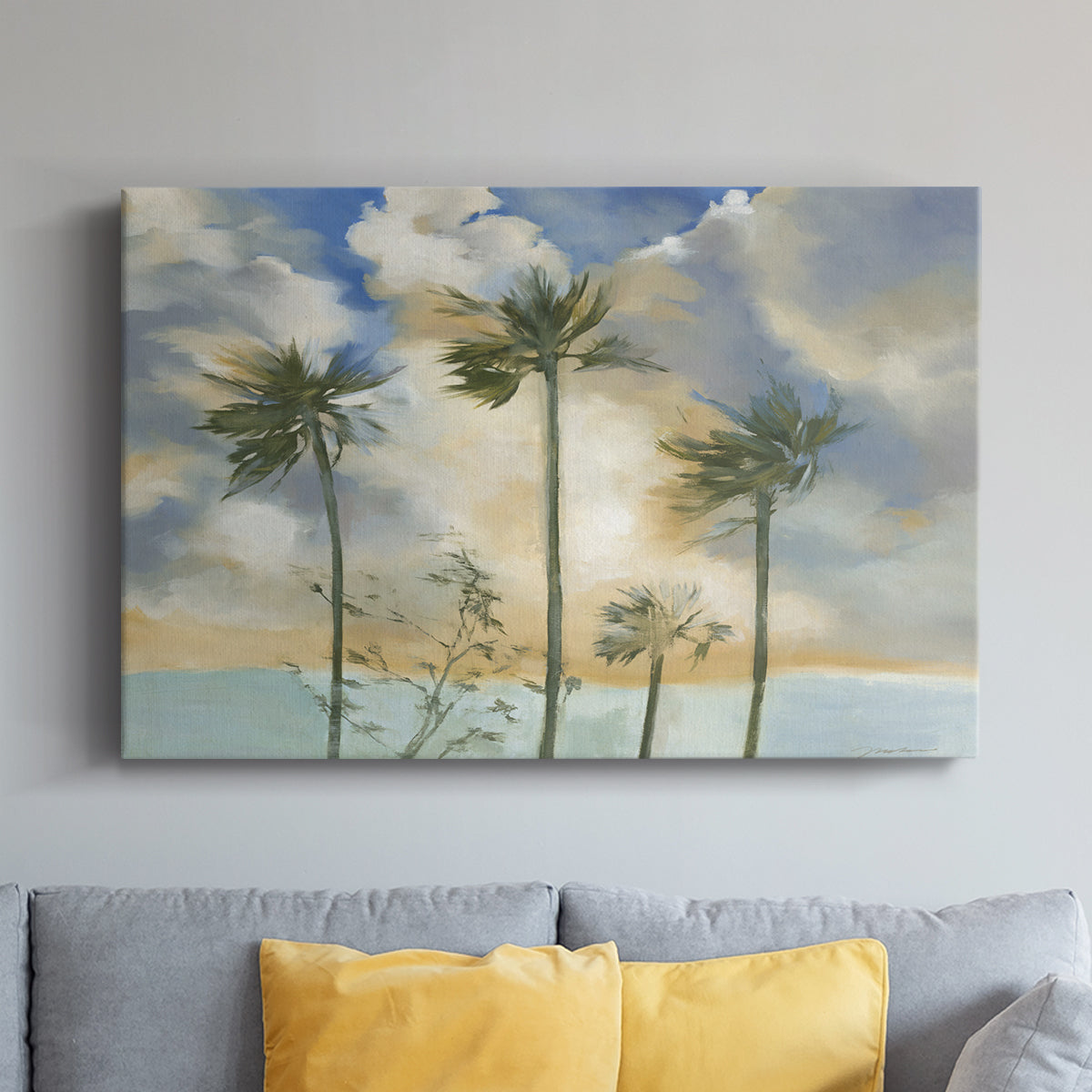Palms in the Wind - Canvas Art Print
