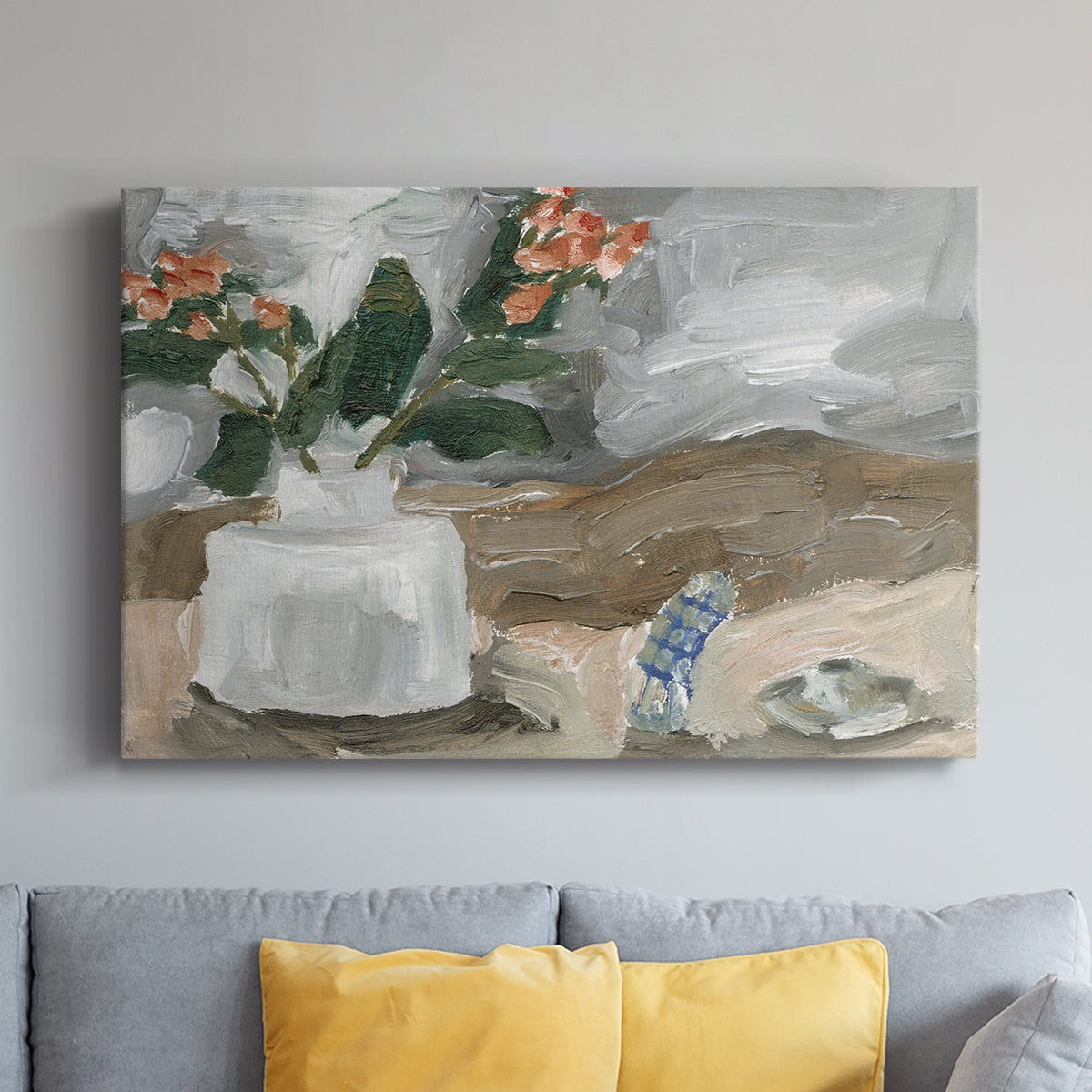 Vase of Pink Flowers III - Canvas Art Print