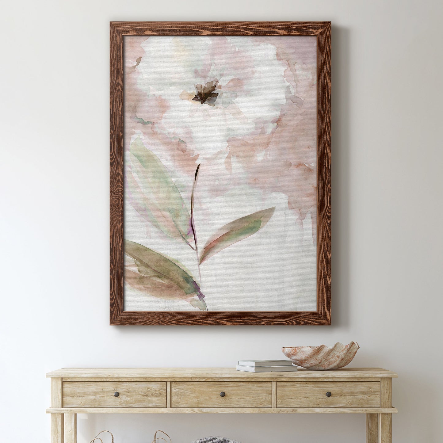 Summer Bloom I - Barnwood Framed Canvas Print
