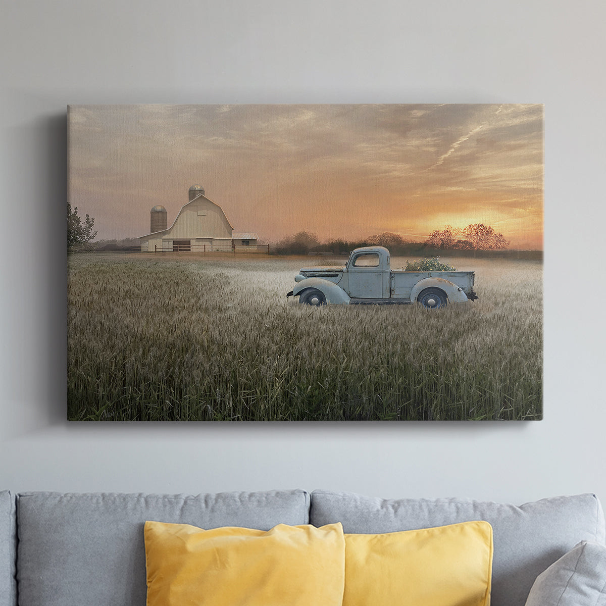 Evening Farm - Canvas Art Print