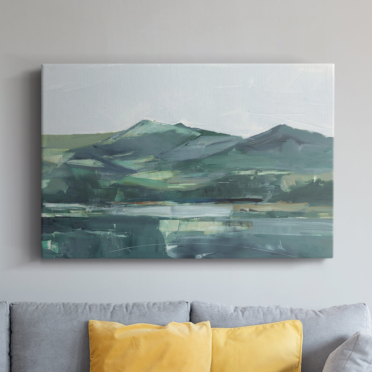 Green Grey Mountains II - Canvas Art Print