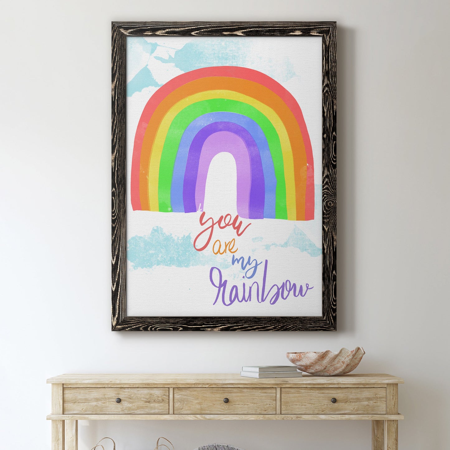 You Are My Rainbow - Premium Canvas Framed in Barnwood - Ready to Hang