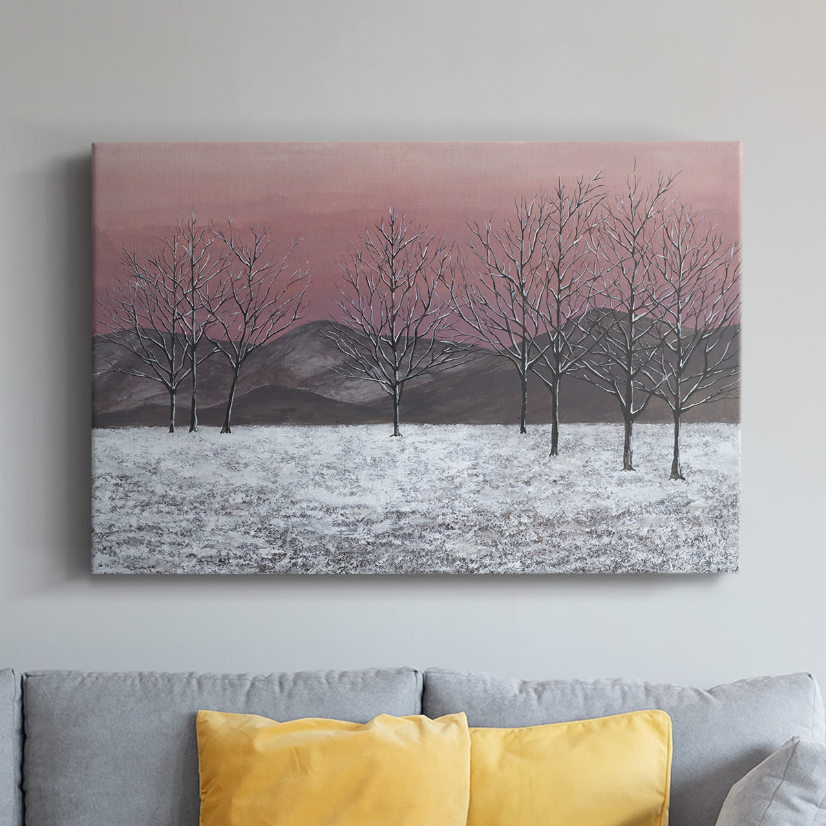 Sunset Snowfall II - Canvas Art Print