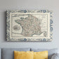 Bordered Map of France - Canvas Art Print
