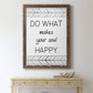 Your Soul Happy - Premium Canvas Framed in Barnwood - Ready to Hang