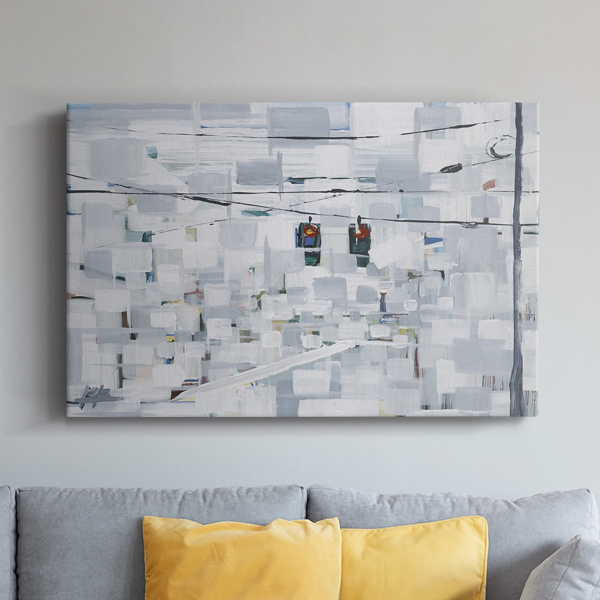 Stop on White - Canvas Art Print