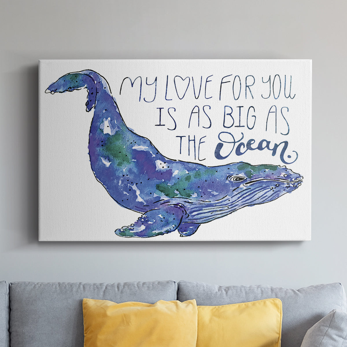 Whale Love II - Canvas Art Print