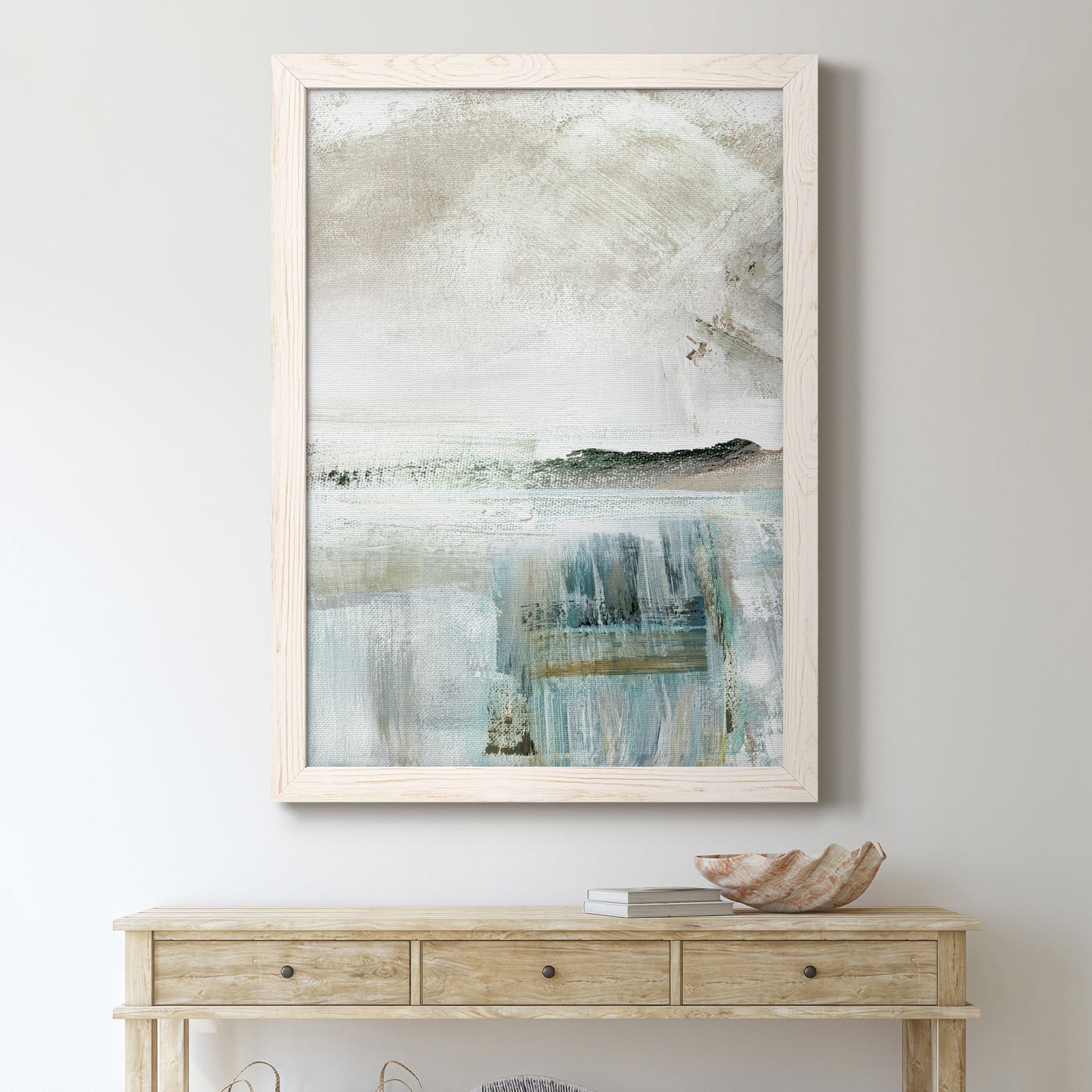 Summer Teal II - Premium Canvas Framed in Barnwood - Ready to Hang