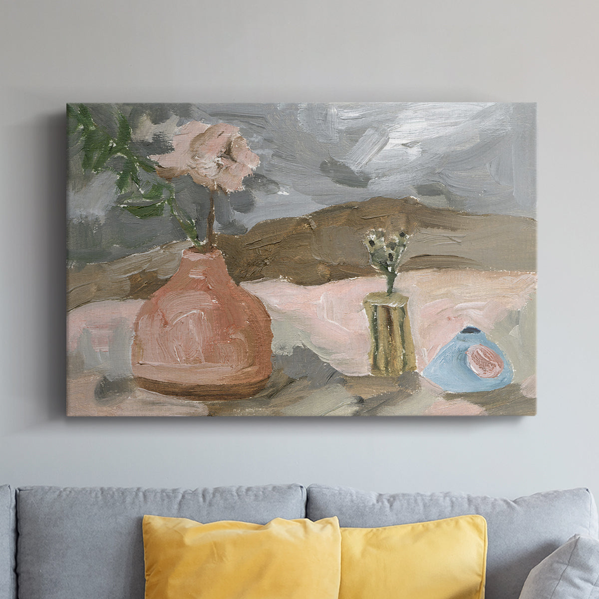 Vase of Pink Flowers I - Canvas Art Print