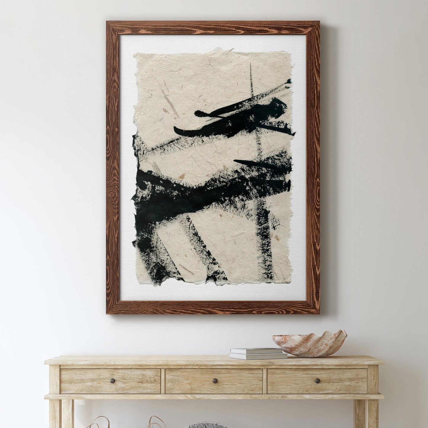 Lines Crossed II - Premium Canvas Framed in Barnwood - Ready to Hang