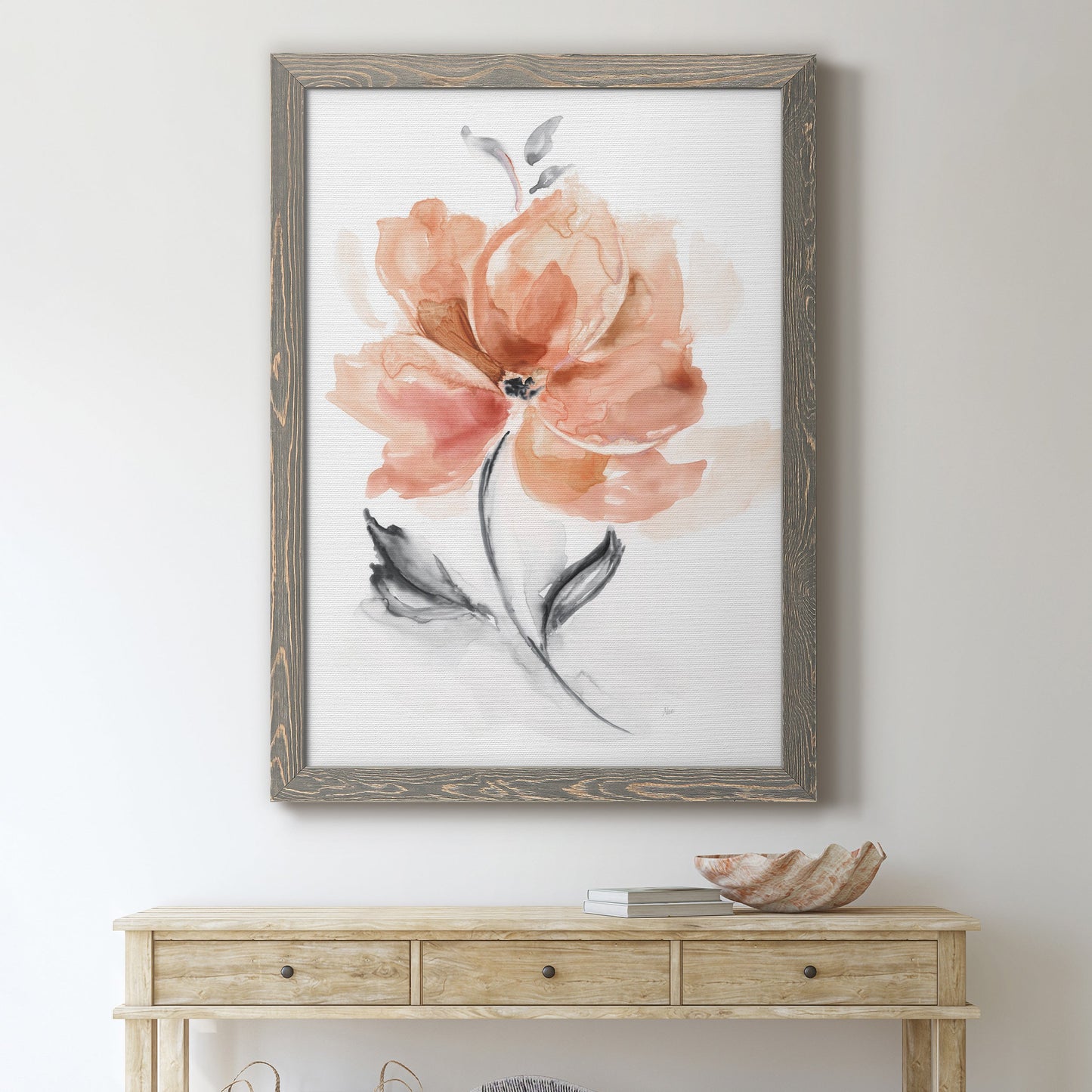 Soft Sensation I - Premium Canvas Framed in Barnwood - Ready to Hang