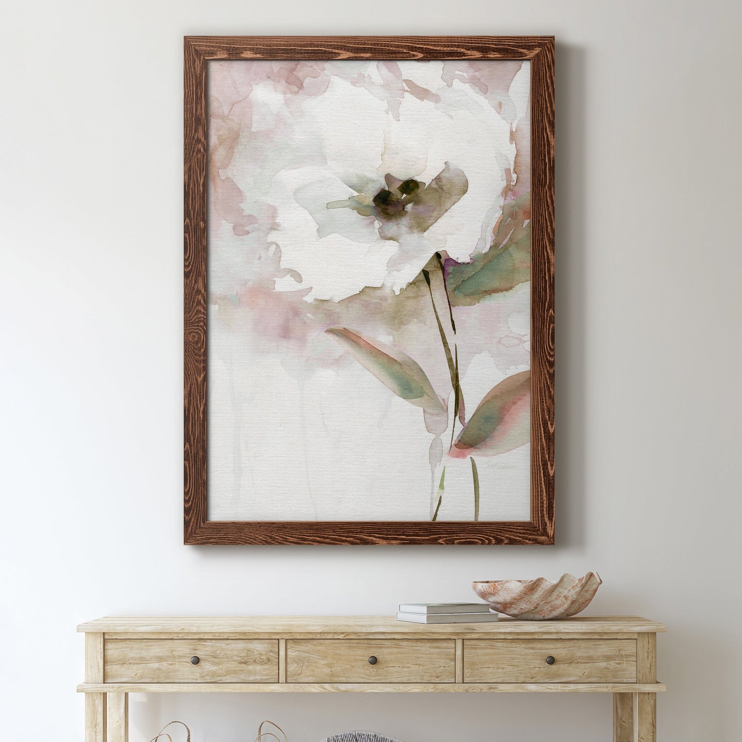 Summer Bloom II - Barnwood Framed Canvas Print