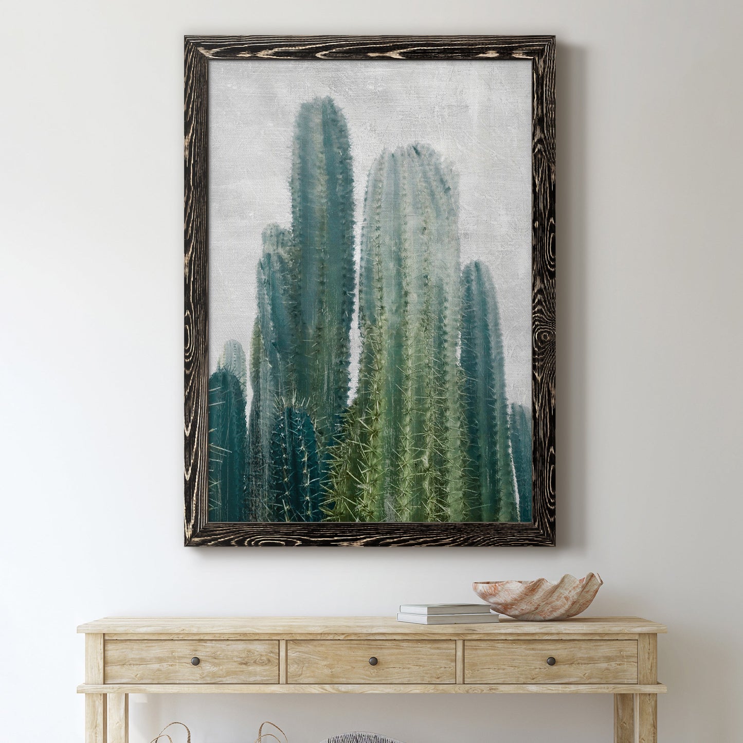 Aruba Cacti II - Barnwood Framed Canvas Print