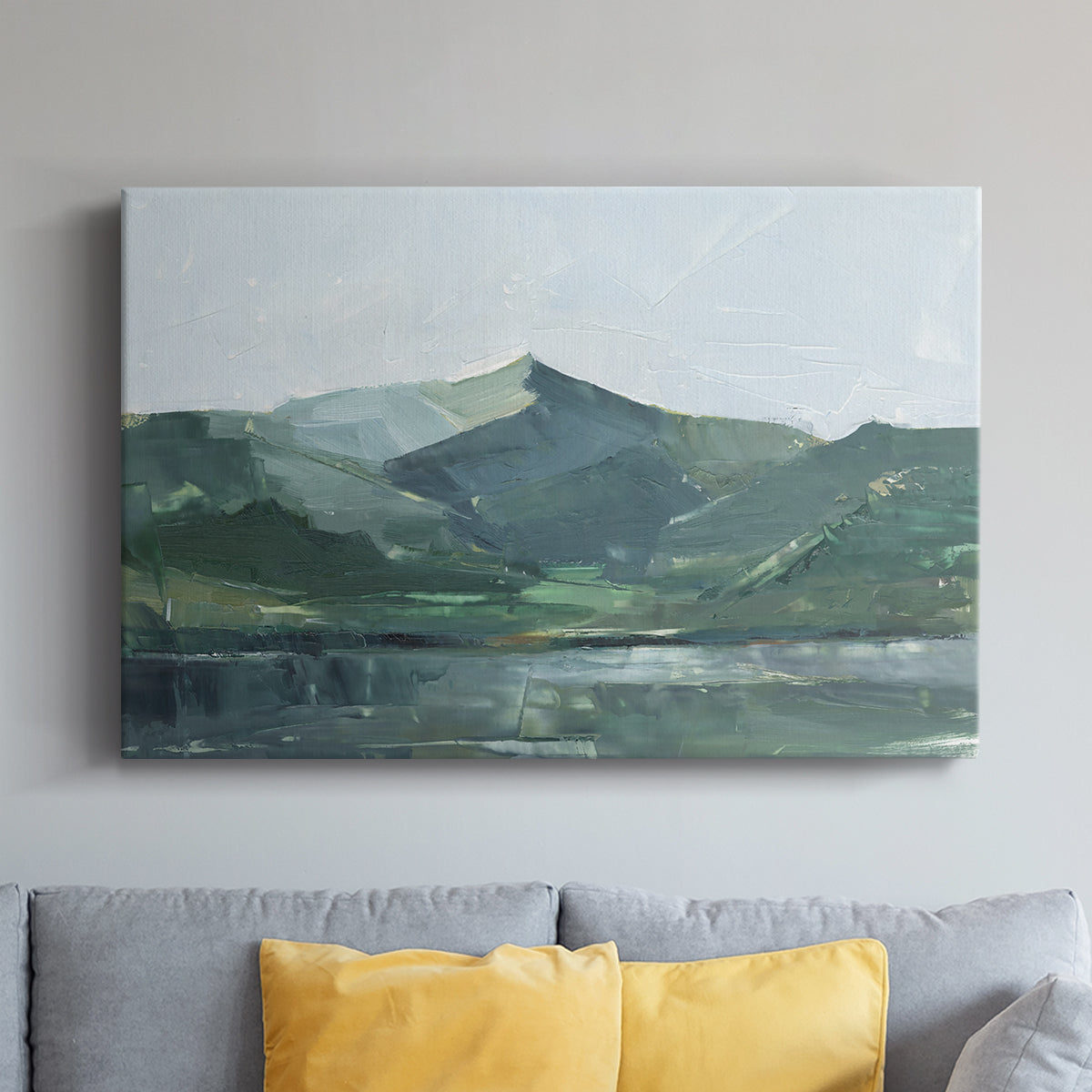 Green Grey Mountains I - Canvas Art Print