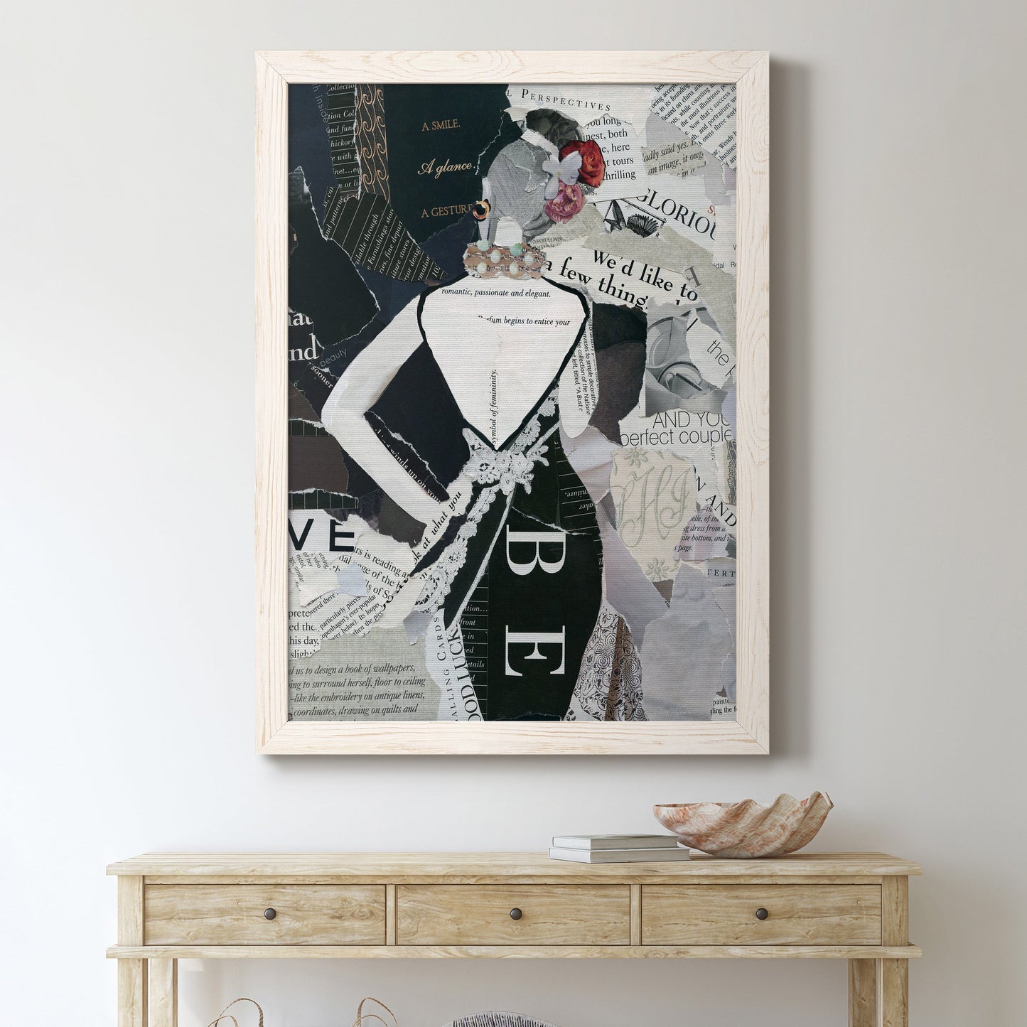 Fashion Mosaic II - Barnwood Framed Canvas Print