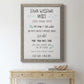 Stay Safe Rules - Premium Canvas Framed in Barnwood - Ready to Hang