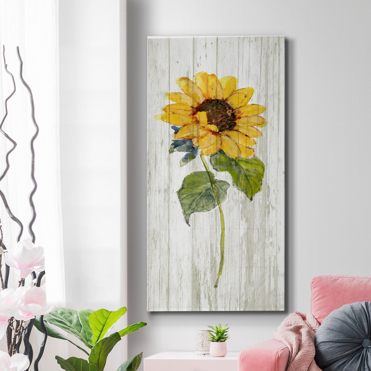 Sunflower in Autumn I - Premium Gallery Wrapped Canvas - Ready to Hang