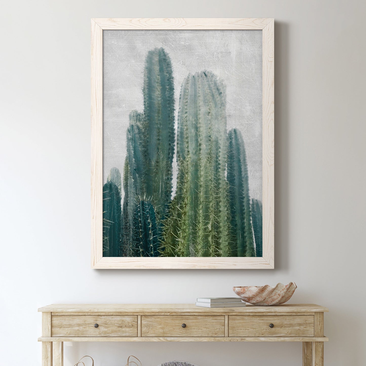 Aruba Cacti II - Barnwood Framed Canvas Print