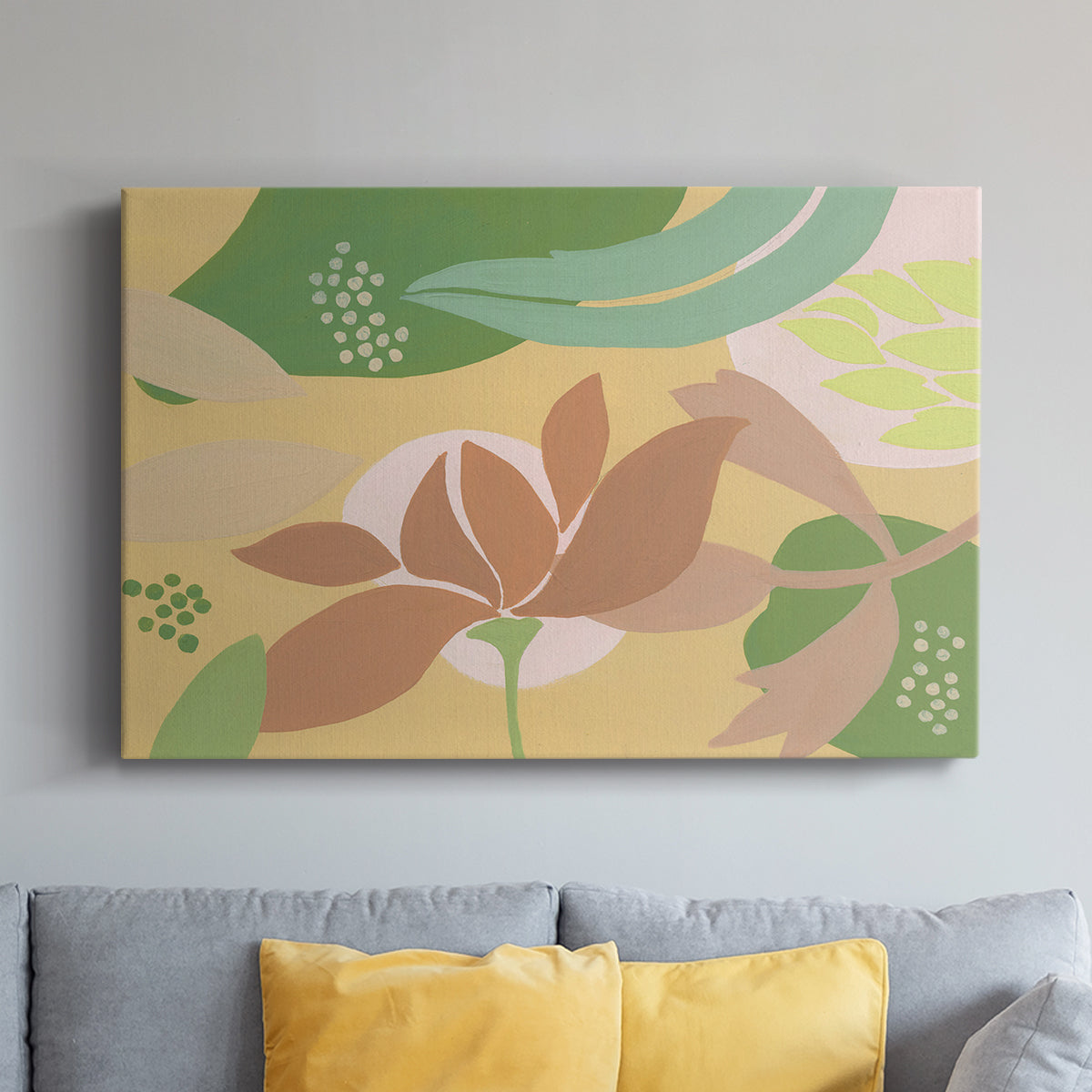 Neutral Blooms I - Canvas Art Print