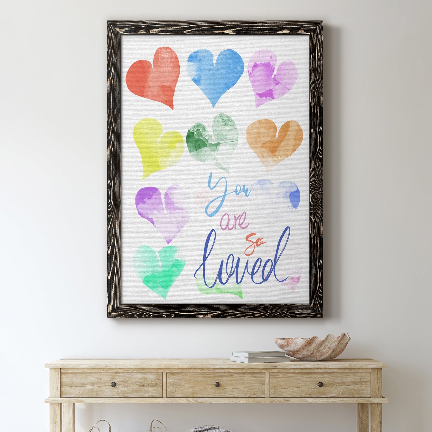 You Are So Loved - Barnwood Framed Canvas Print
