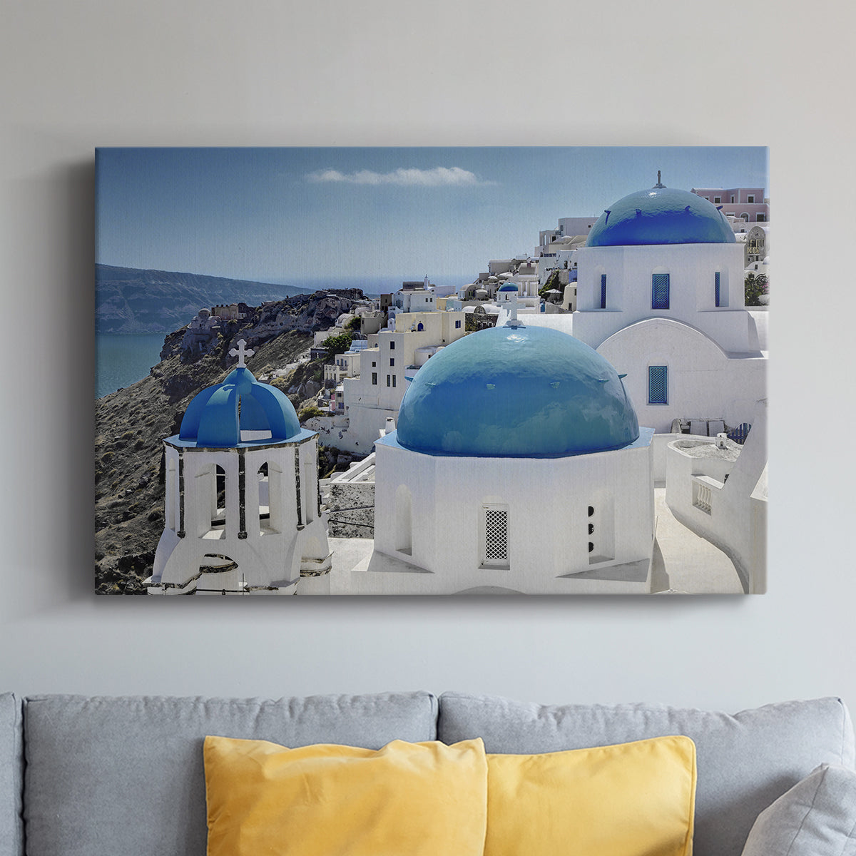 Santorini Saturday - Canvas Art Print