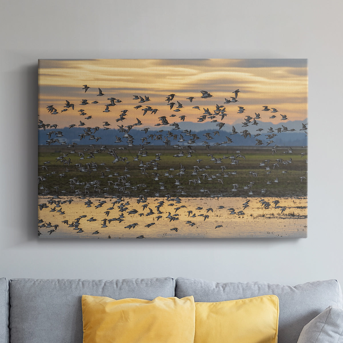 Sunset Flight - Canvas Art Print