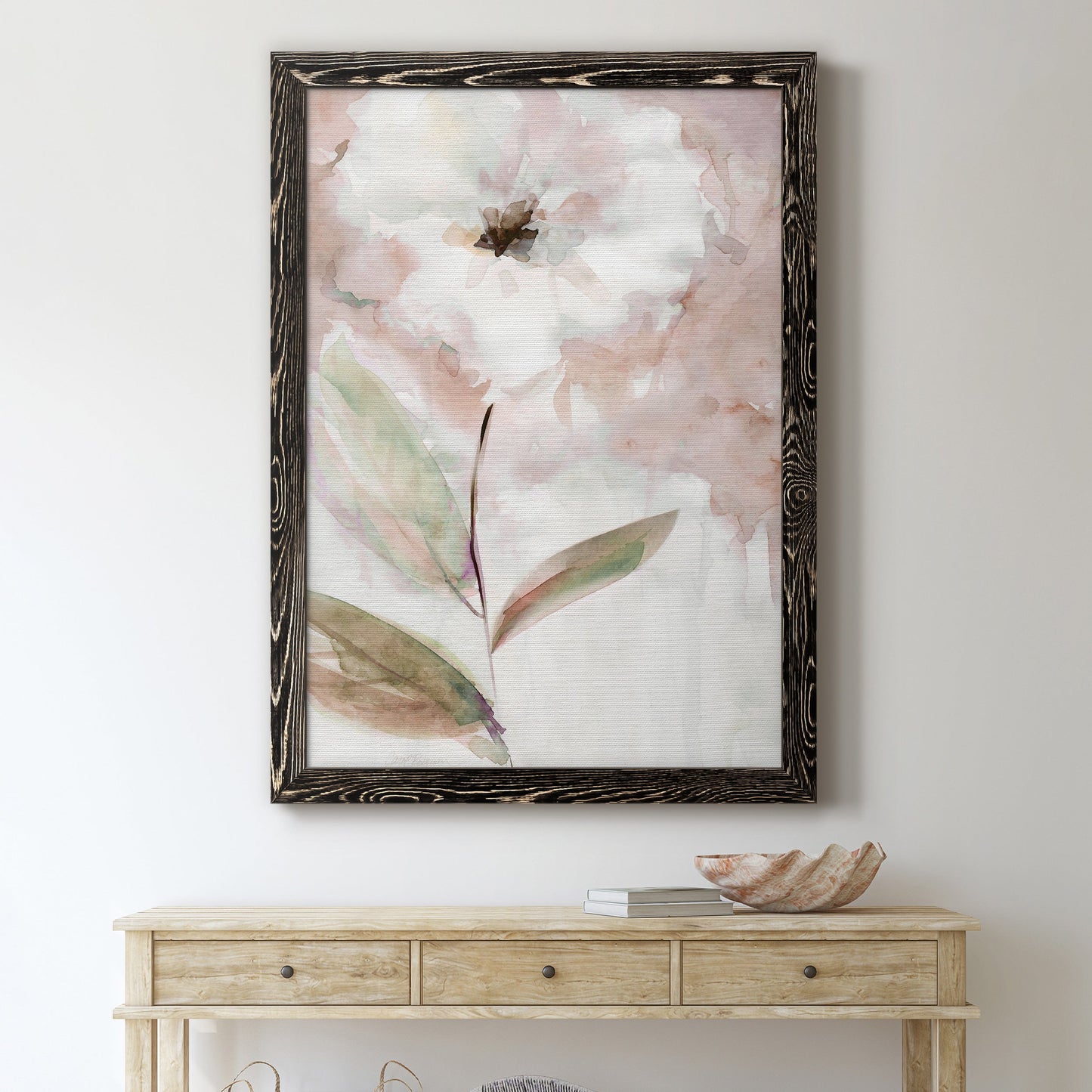 Summer Bloom I - Barnwood Framed Canvas Print