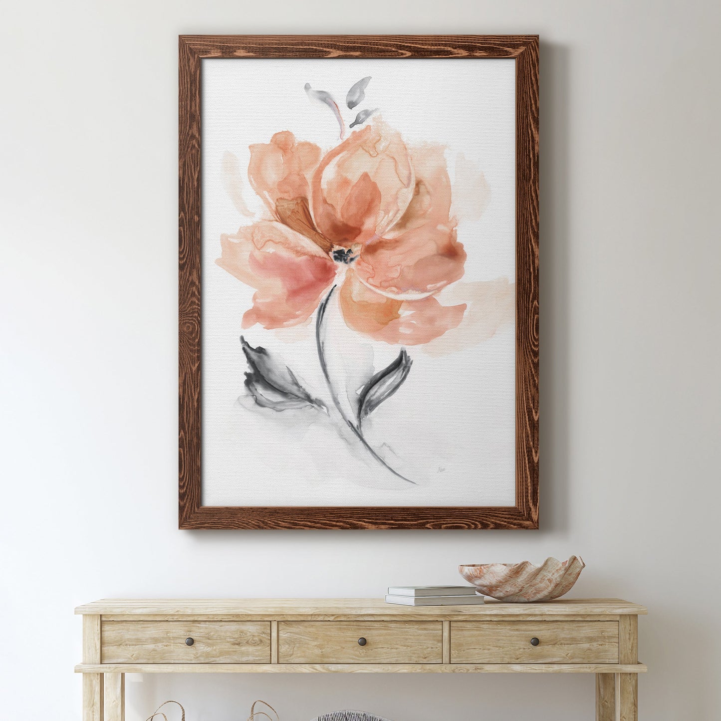 Soft Sensation I - Premium Canvas Framed in Barnwood - Ready to Hang