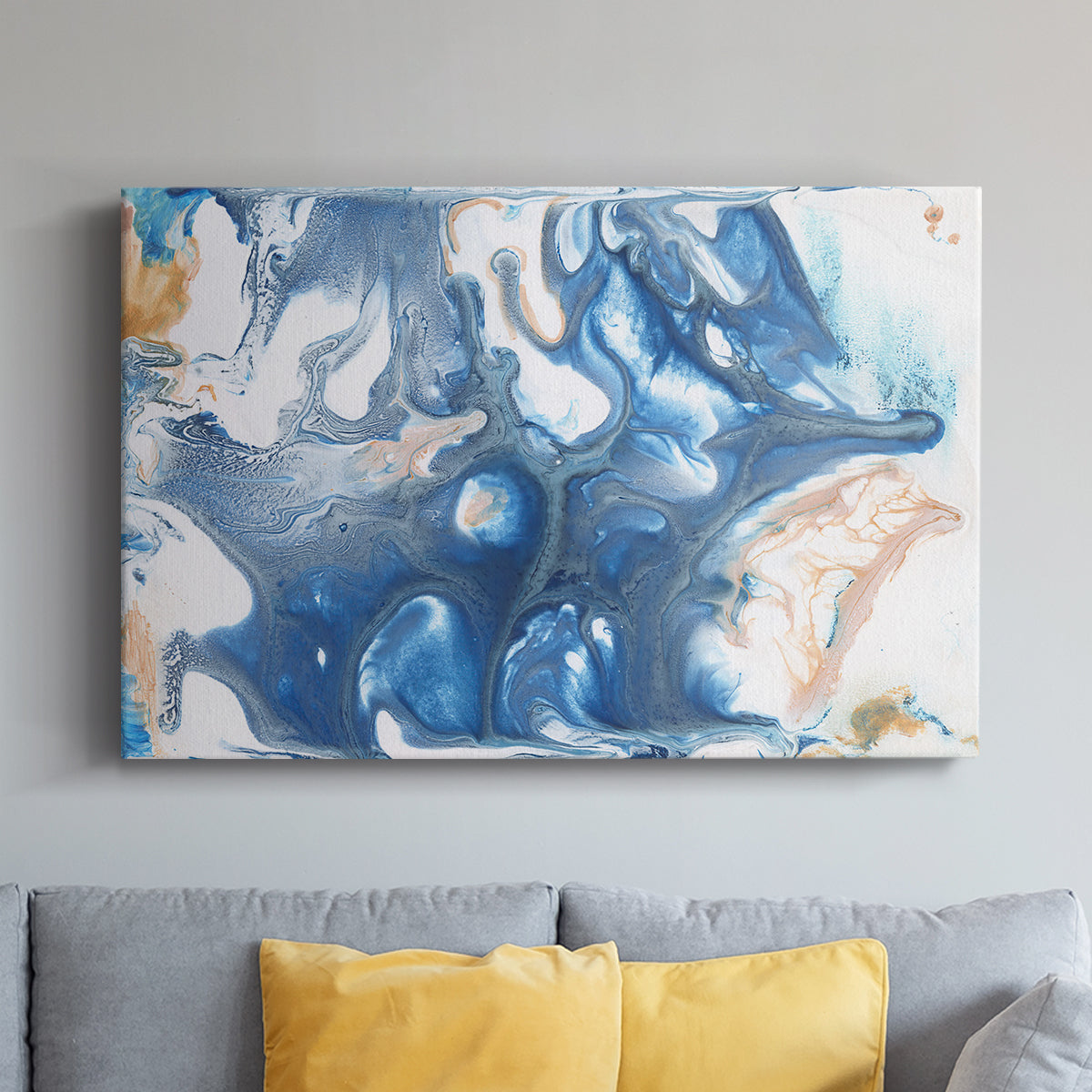 Dancing Blue II - Canvas Art Print
