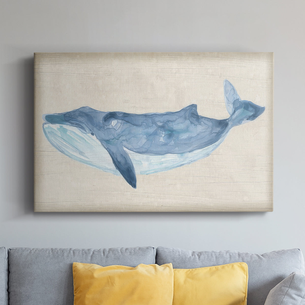 Rustic Whale II - Canvas Art Print