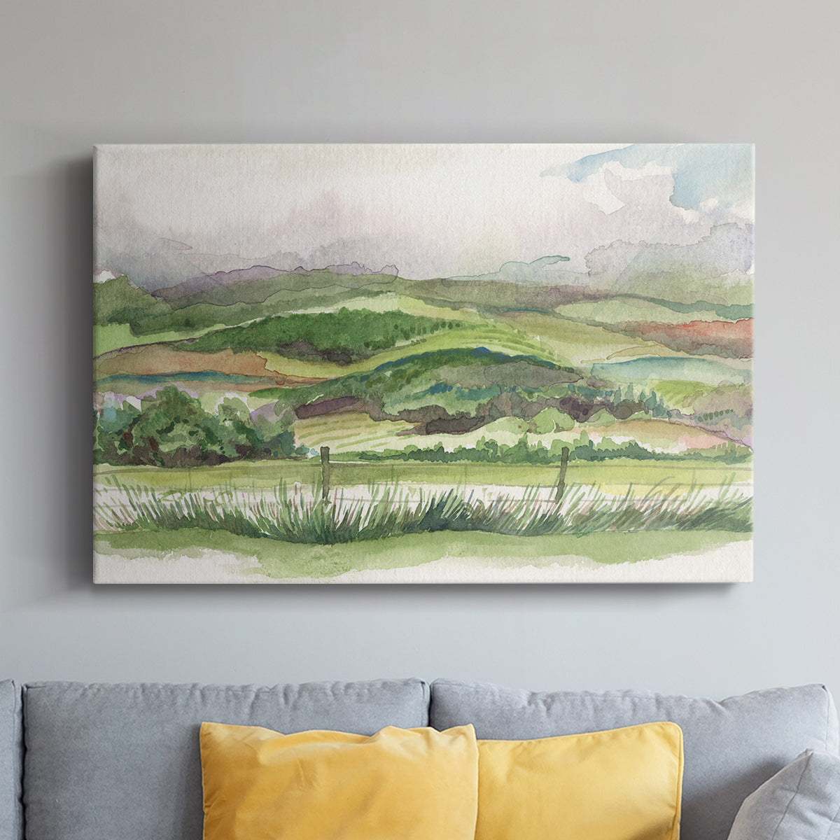 Bennachie Rain I - Canvas Art Print