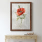 Linen Poppy - Premium Canvas Framed in Barnwood - Ready to Hang