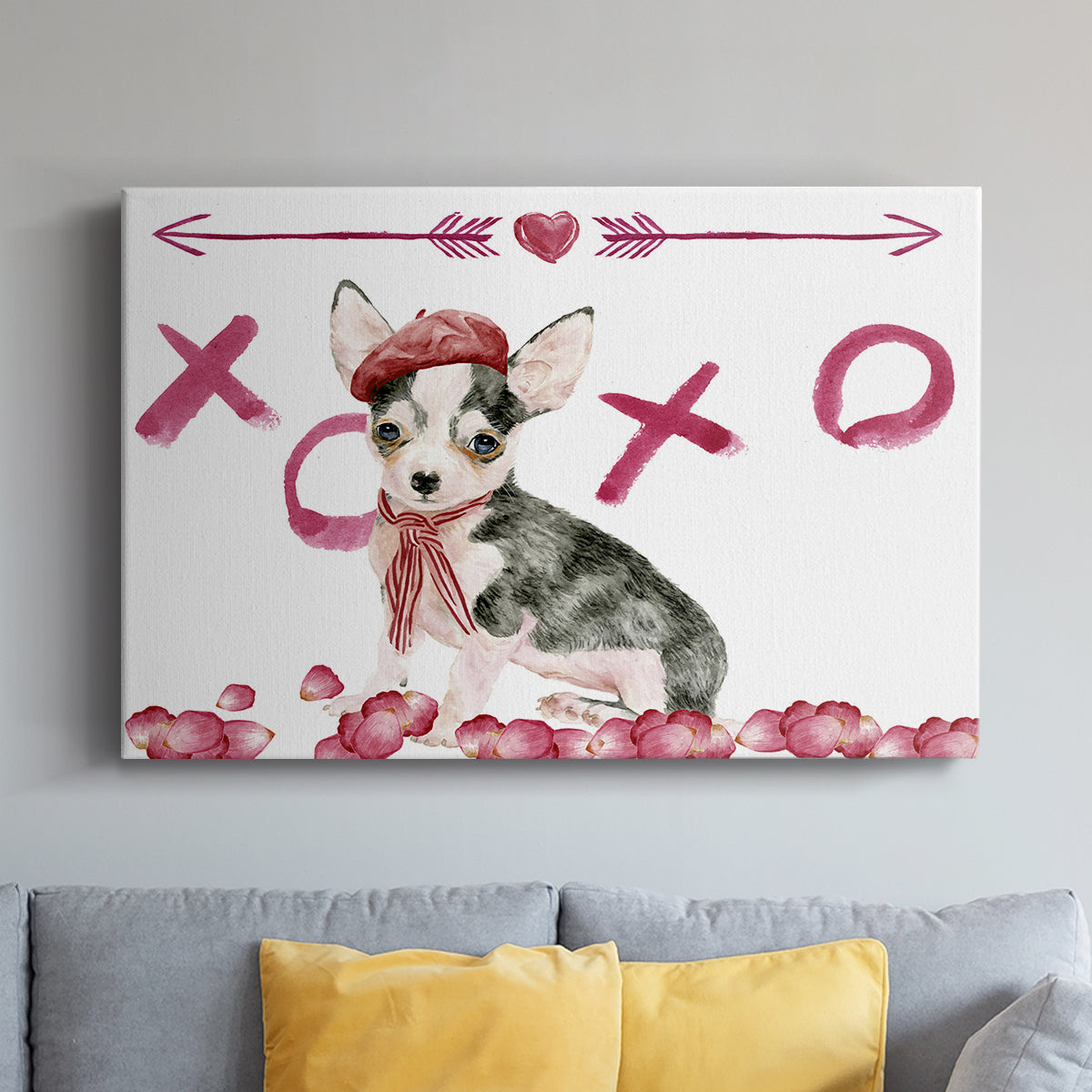 Puppy Valentine Collection A - Canvas Art Print